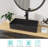 Vessel Sink, Black Rectangular Vitreous Ceramic Bathroom Sink, Above Counter Vanity Basin, Scratch & Heat Resistant, Easy to Clean-129483919
