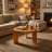 Claremont Solid Rubberwood Coffee Table for Living Room, Wood Round Tea Table with Solid Legs for Bedroom-990565557