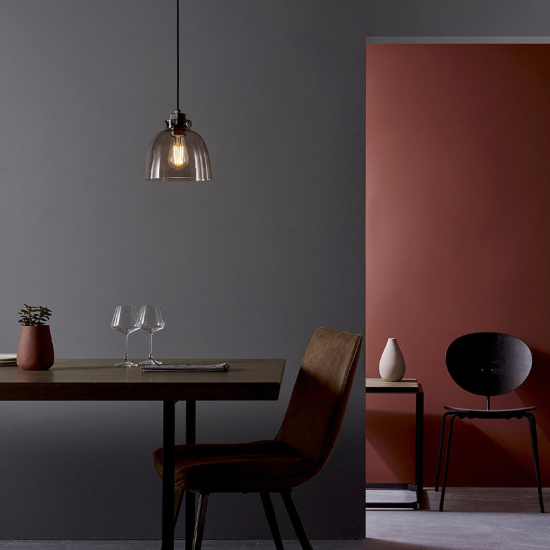 Palmer 1 - Light Jar Pendant, Smoke Grey/Black