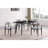 Stone Top Metal Base Dining Table-98536242