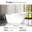 Baignoire de trempage en acrylique l 59 po x P 29 po en blanc brillant