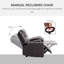 Fauteuil inclinable électrique en cuir Richel Vegan