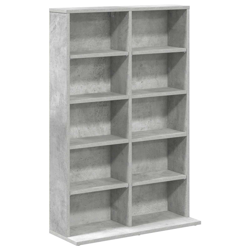 97.5 cm H Media Shelves, Concrete Grey