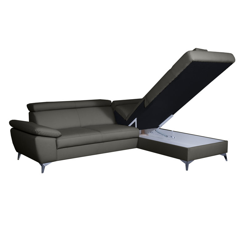 Ashianna 4 Seater Sofa Bed, Right Hand Facing, Dark Grey