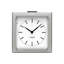 Block Modern & Contemporary Analogue Stainless Steel Alarm Tabletop Clock in Stainless Steel-70530378-70530377