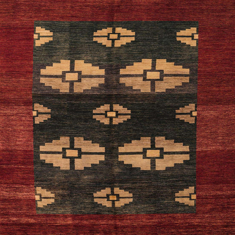 Abstract Indoor Rug, Square 3'
