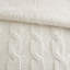 Ensembles de literie pour grand lit douillet en chenille douillette ivoire pour la maison