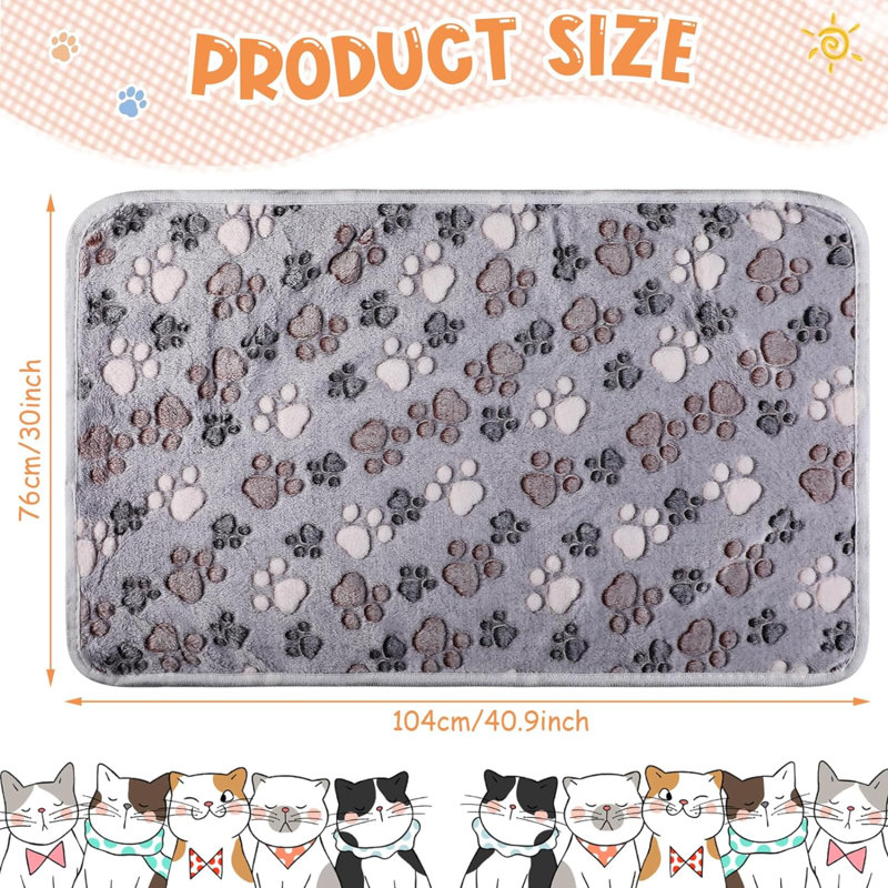 Velours imprimé animal, L 41 po x l 30 po, Gris
