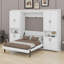Lit escamotable avec deux armoires de rangement coulissantes et deux tablettes latérales à 6 niveaux-196295881-81808661