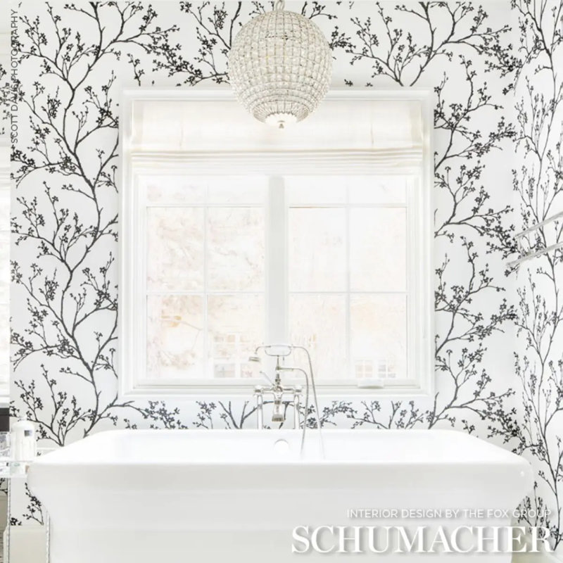 Twiggy Paperweave Wallpaper, Black