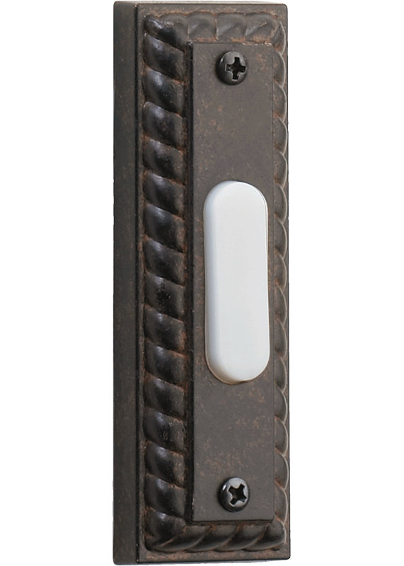 Bouton-poussoir rectangulaire en sienna toasté
