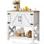 Console de ferme avec prise de courant, table de vestibule avec armoire de rangement et tablette, bar pour couloir, cuisine, salon, blanc