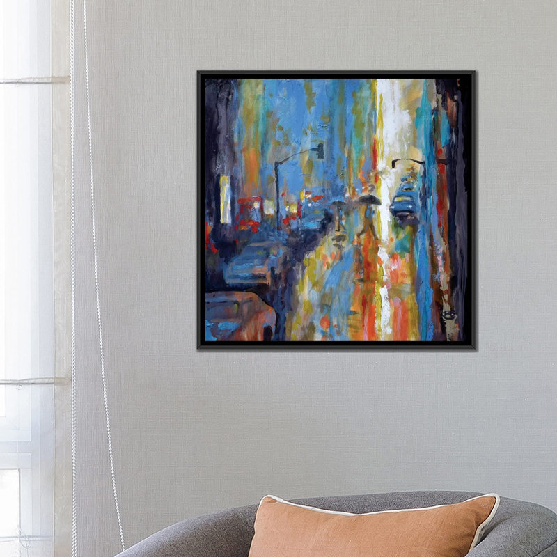 «Light Rain», reproduction sur toile, H 26 po x l 26 po x P 1,5 po, Toile tendue