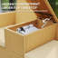 Causeuse d'extérieur avec table de rangement rabattable