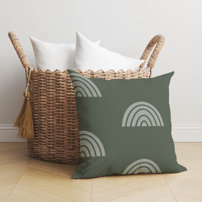 Coussin Plain Bows Match, H 20 po x l 20 po, Chimichurri