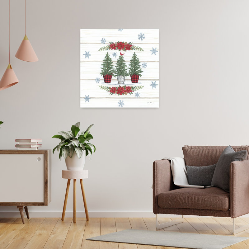 Arbre de Noël, art contemporain poinsettia, H 24 po x l 24 po