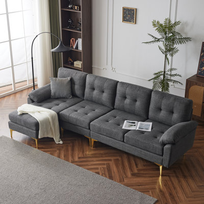 Mercer41 110'' W Point Tufed L-Shaped Sectional