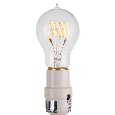 Vickerman PS60 Warm White Filament LED Bulb 1/BOX, E26 Brass Base, Dimmable, 120V, 3.5W 2200K