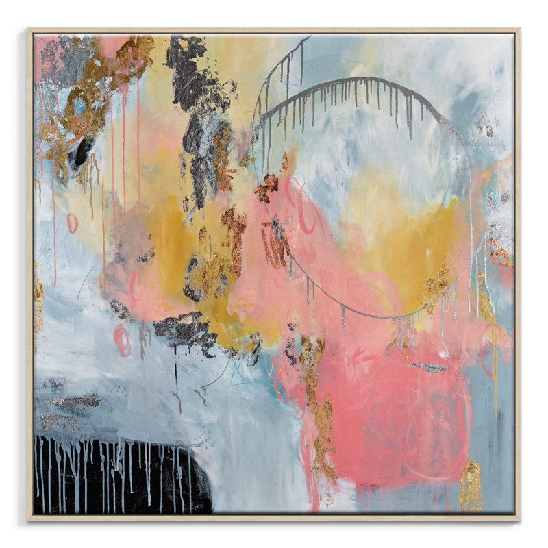 Julie Ahmad - Print on Canvas, Black Floater Frame, 102cm H x 102cm W