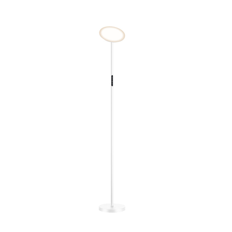 Jernell  LED Dimmable Torchiere Floor Lamp with Remote Control, White