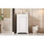 Meuble-lavabo compact compact avec lavabo en céramique, porte à fermeture douce, tablette réglable, finition blanche