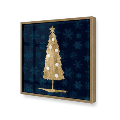 Arbre des Fêtes avec imprimé bleu marine II