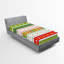 Ambesonne Orange Fitted Sheet 2-Pack Daisy Bouquet Botanical Twin Orange-106771272-106771309