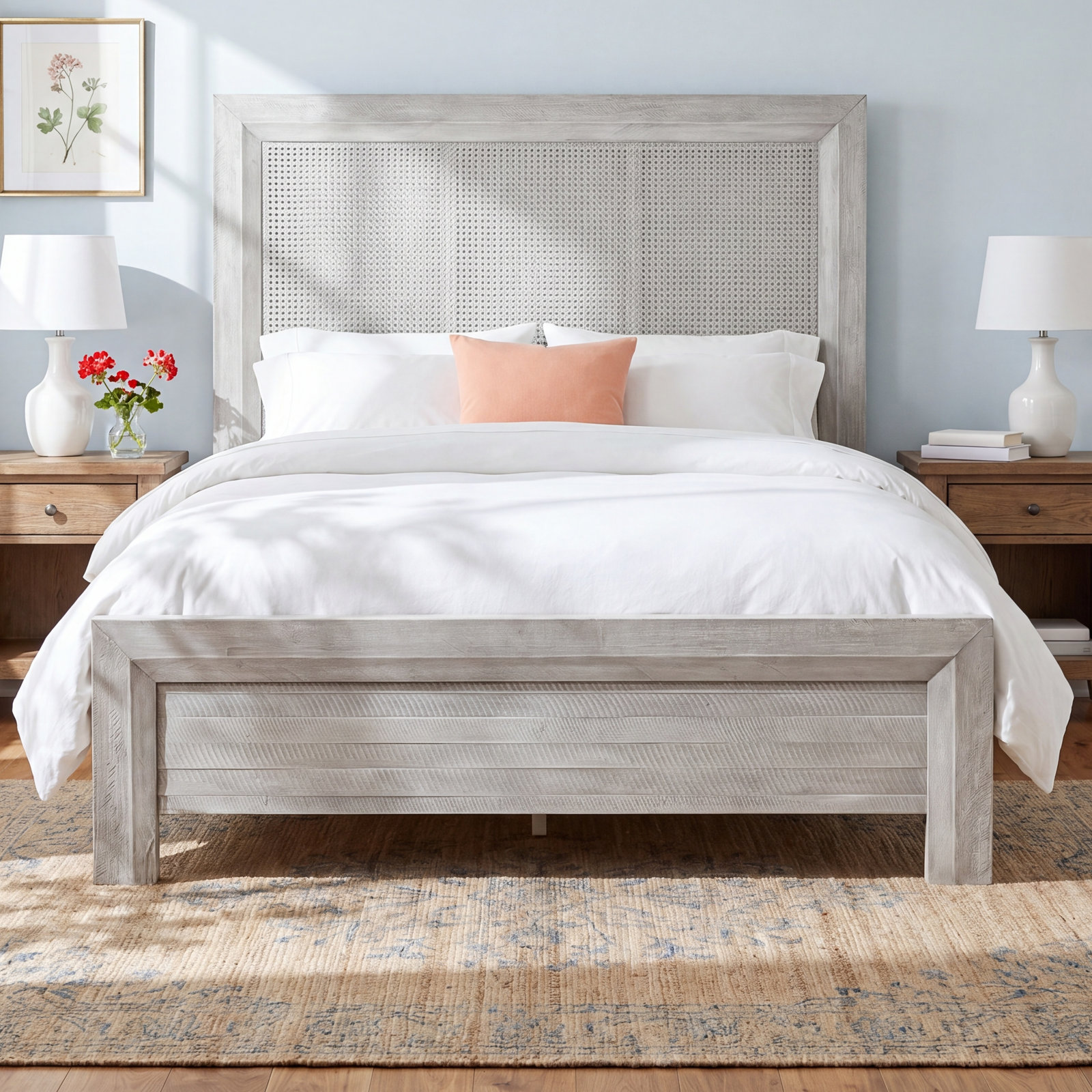 Acacia Wood Bed, Queen