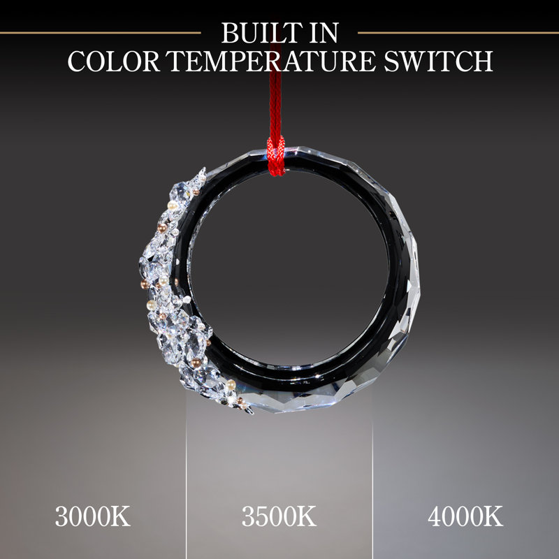 Serenity 1 - Light LED Pendant, Polished Chrome/Gold Rope