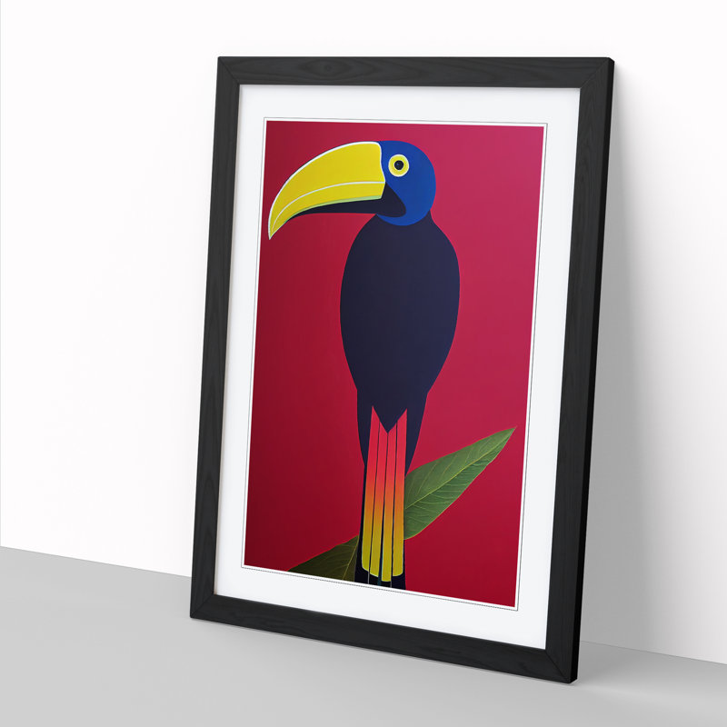CAN-V0523-2529X Toucan Abstract Vol.7 - Wrapped Canvas Print, Black Framed, 64cm H x 46cm W x 2cm D