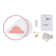 20" Modern Pink/White Cloud Dimmable LED Ceiling Light With Remote Control