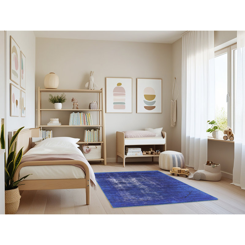 Tapis bleu foncé Rogofsky, Rectangle 4 pi x 6 pi