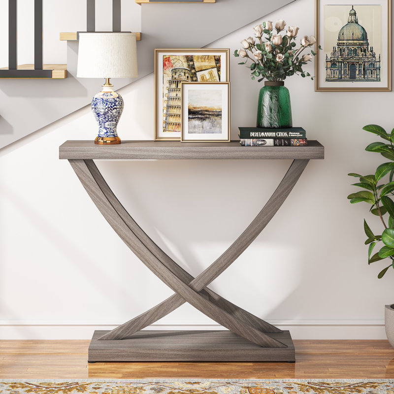 228.6cm Console Table, Grey, Grey