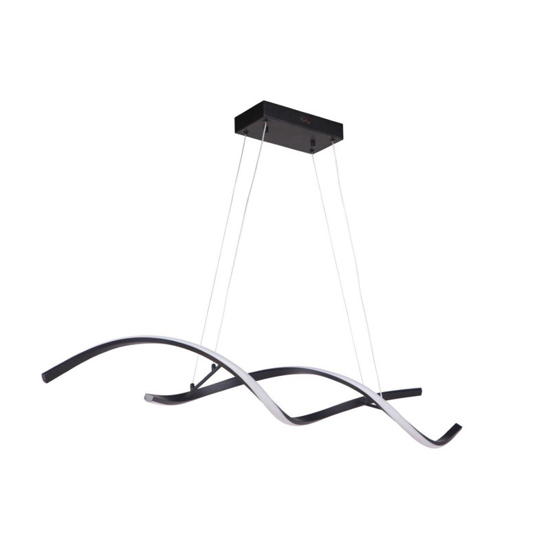 Luminaire suspendu 1 lumière DEL Khadyn, Dos plat