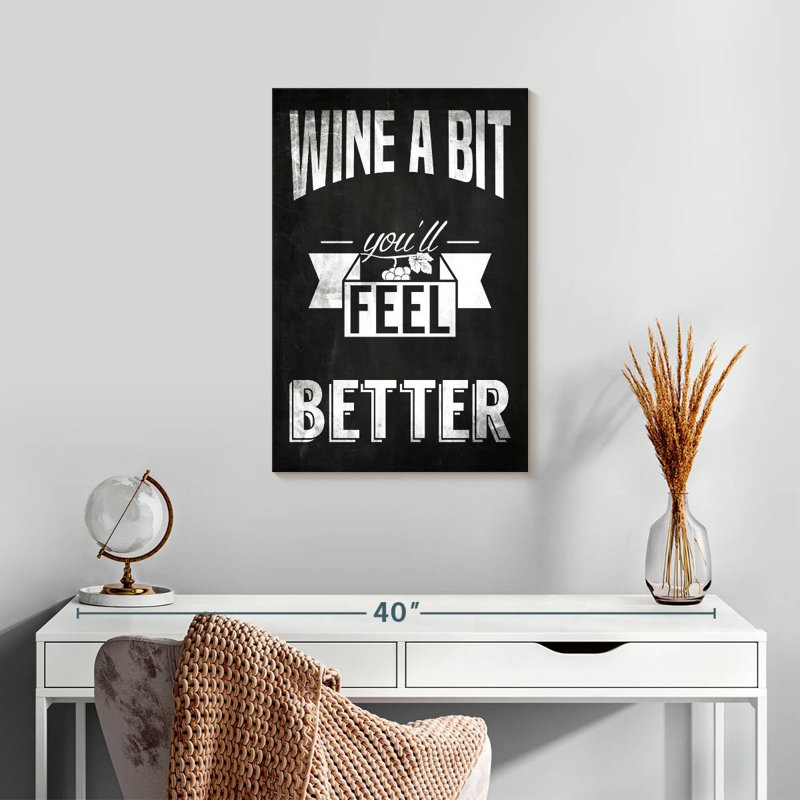 Kema Wine A Bit Sign, 24" H x 16" W