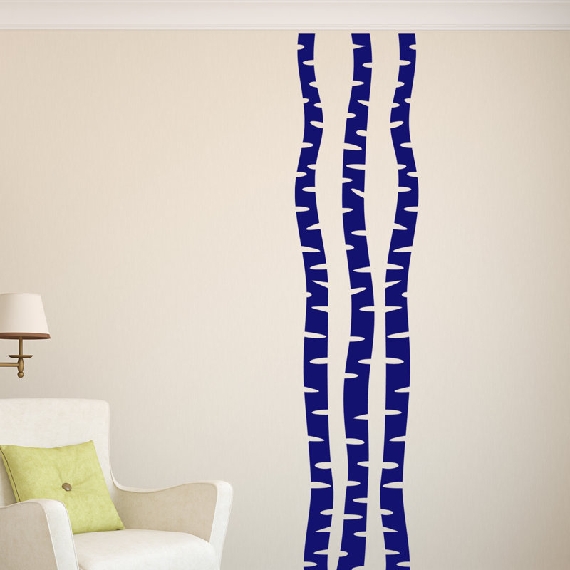 Plants & Flowers Wall Decal, Navy Blue
