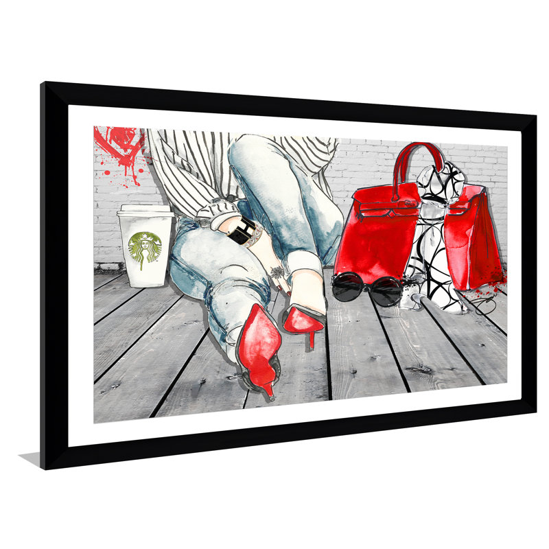 « coffee break », reproduction d’impression encadrée, H 27,5 po x l 39,5 po, H 27,5 po x l 39,5 po x P 0,75 po