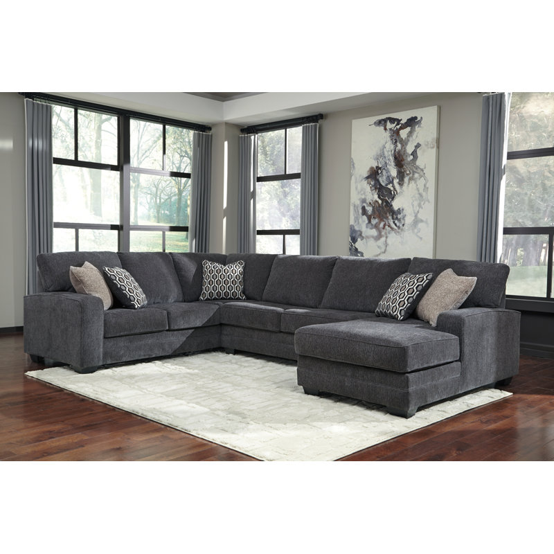 Canapé modulaire 3 pièces avec méridienne Tracling, Orienté à droite