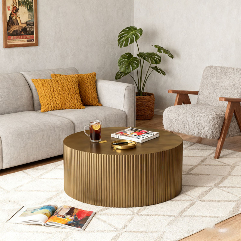 35.83" Modern Round Coffee Table