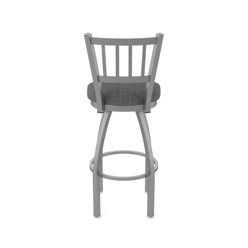 Tabouret pivotant 810 Contessa, Tissu - charbon graphique, Acier inoxydable, Très grand (siège d'une hauteur de 36 po)