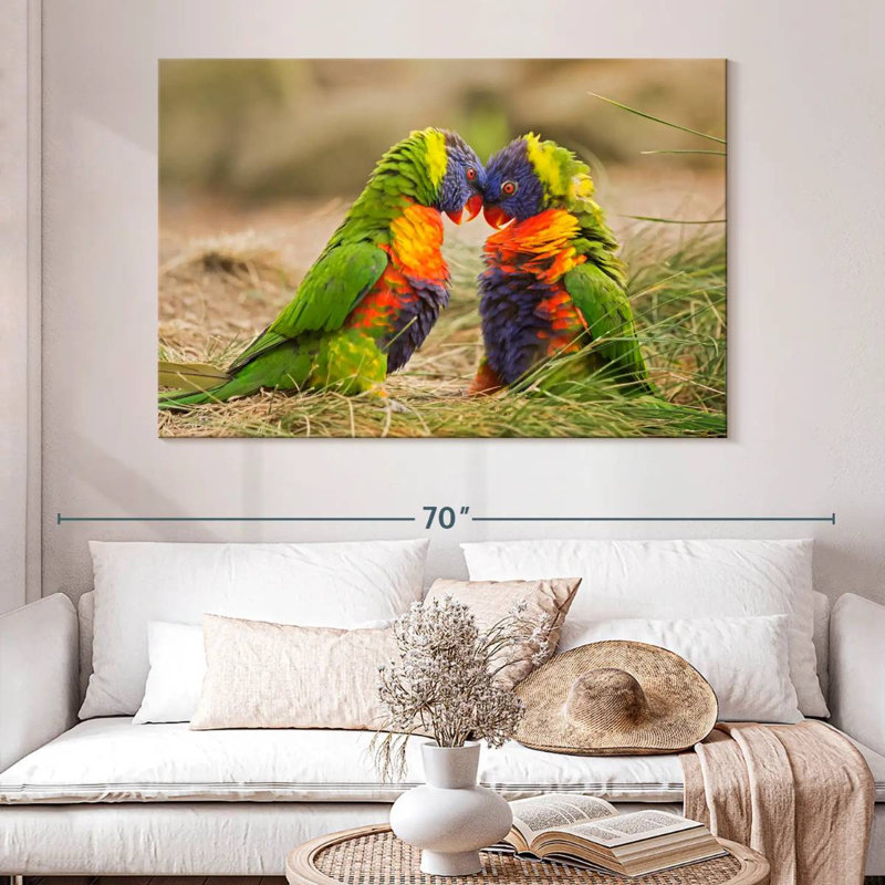 Rainbow Lorikeet Mates, 34" H x 51" W