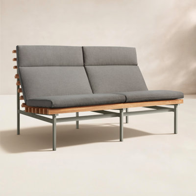 Perch 59" Teak Patio Loveseat