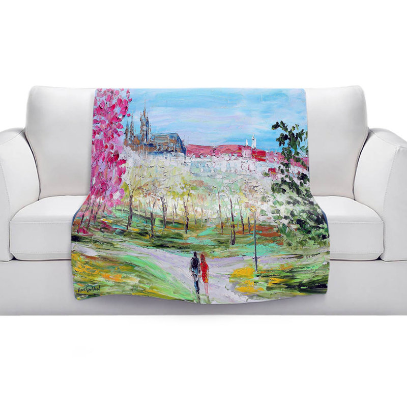 Couverture sherpa doux castle prague, l 68 po x L 80 po