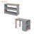 Jesska Low Loft Bed with Freestanding Desk, Storage Stairs, Dresser and Bookcase-459839836-459839839