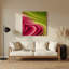 Gradient Abstract 89, art mural en métal rouge-742188105