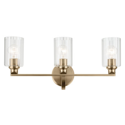 24.25" 3-Light Vanity Light with Glass