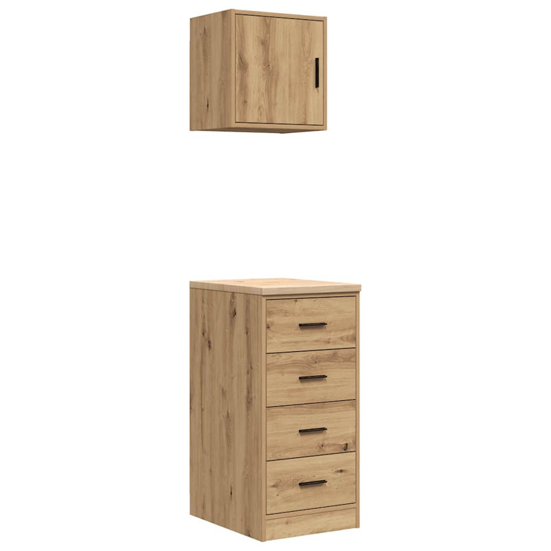 Solid + Manufactured Wood Single Storage Cabinet ( 85.00cm H x W x 51cm D), 85cm H x 40cm W x 51cm D