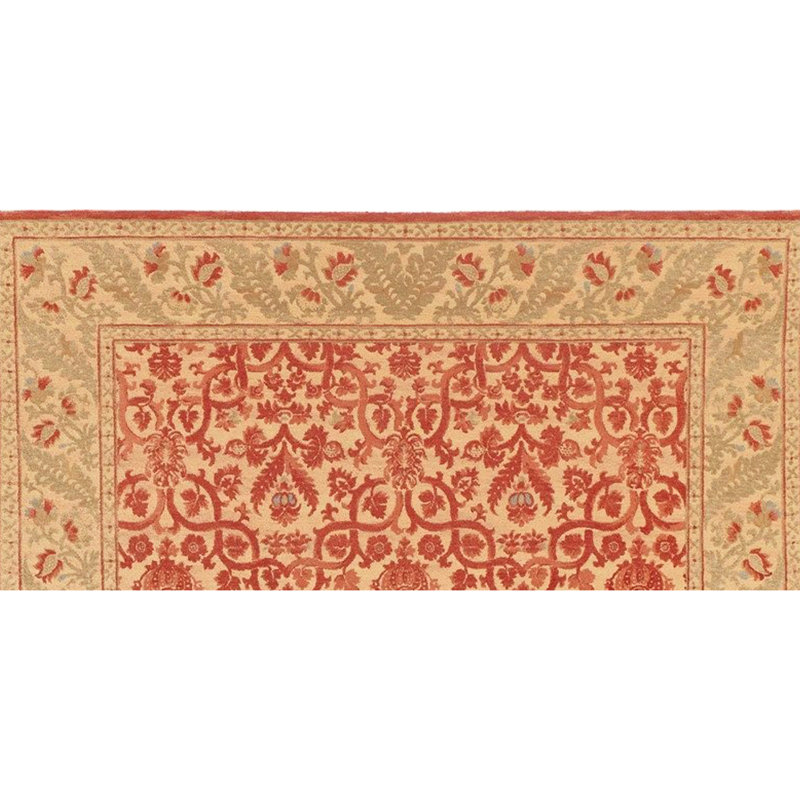 Wool Floral Area Rug, Rectangle 9'1" x 12'6"