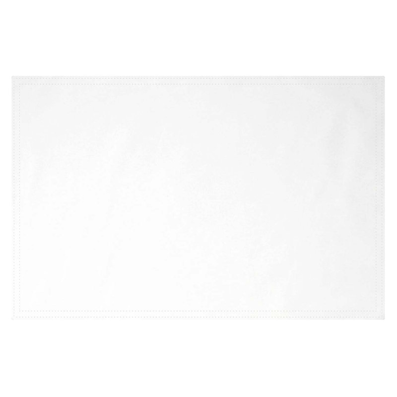 Napperon simple 18 po, Velours blanc