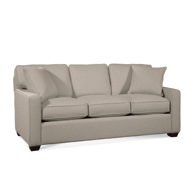 Ellora Upholstered 81'' Sofa, Java, Air Dream Mattress, Beige Performance Fabric; 0851-73